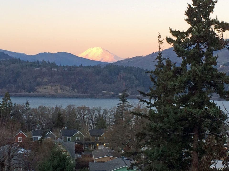 Fall Sunset on Mt Adams - From the Deck.
