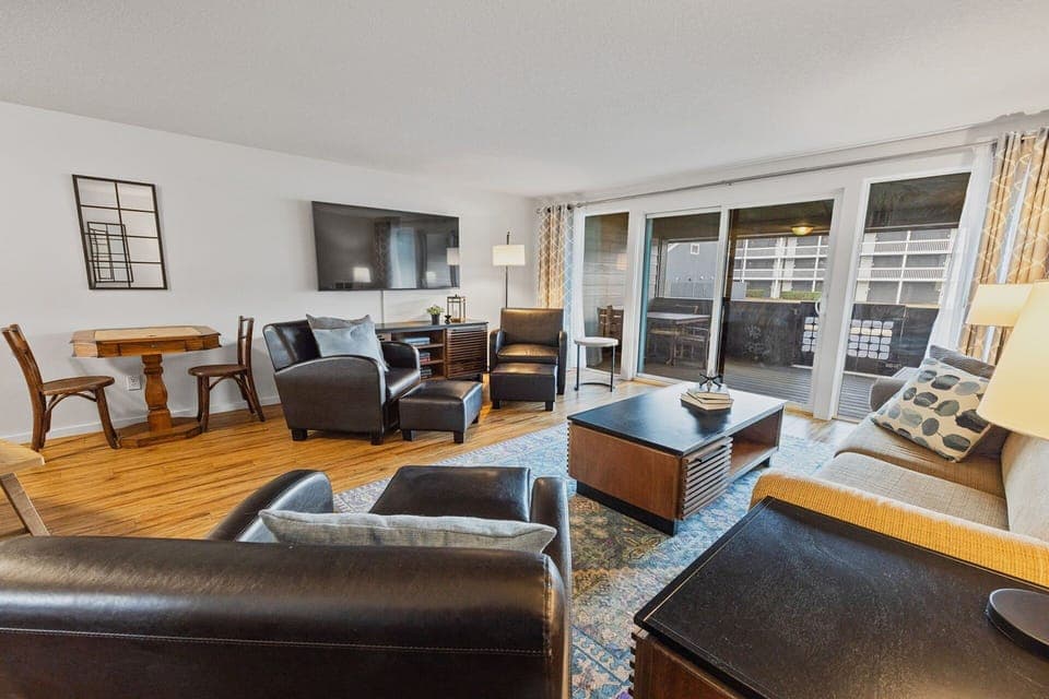 Open concept living/dining is great for family time.