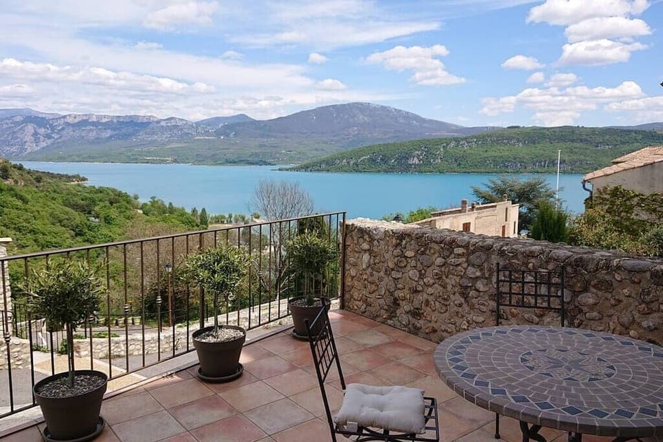 Large terrace with stunning Lake views