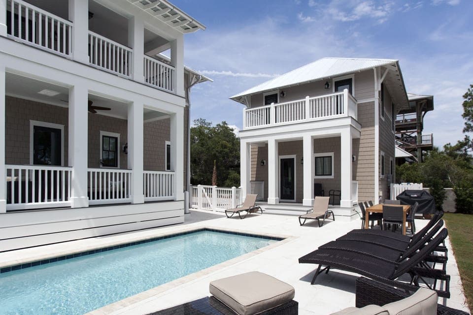 Private Pool Surrounded by the Main House & Guest House