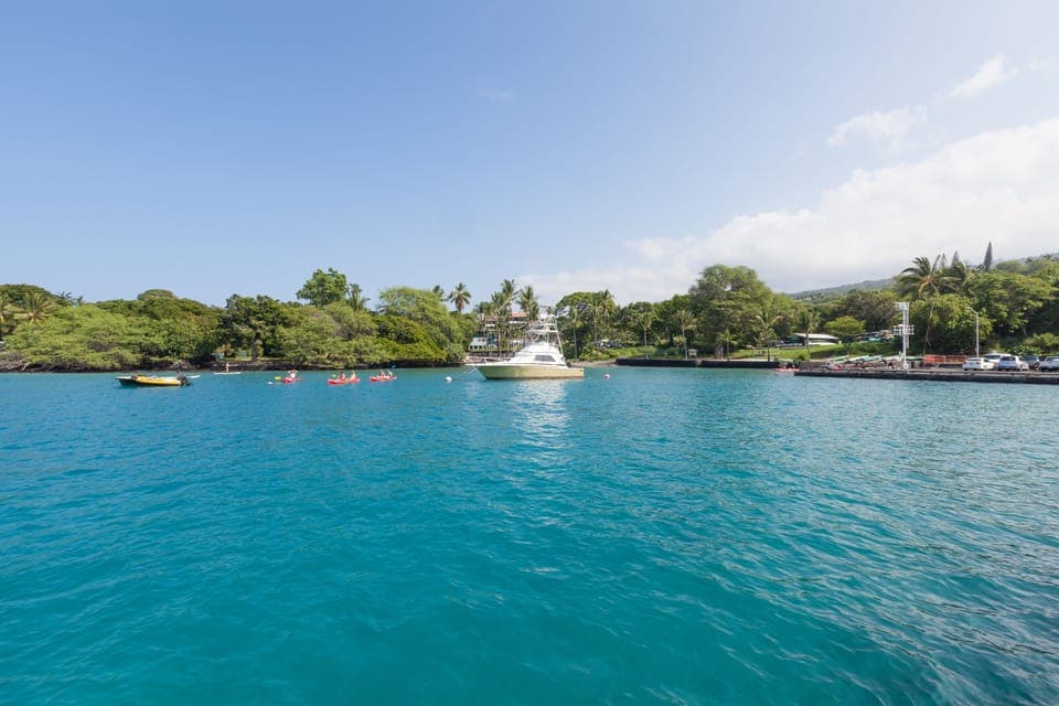 Keauhou Bay, a short walk down the hill.