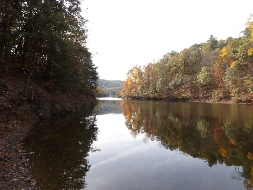 View in the fall from the cove. 