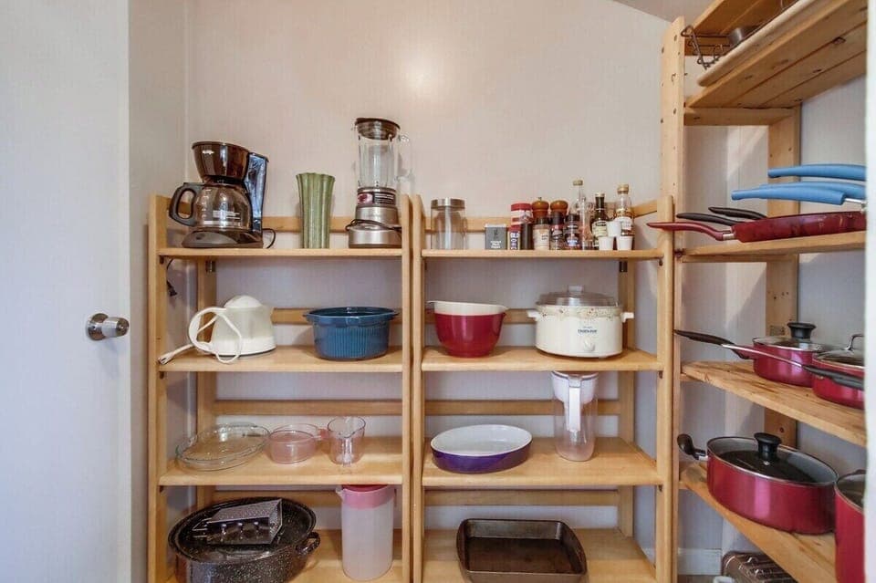 Kitchen storage closet pantry
