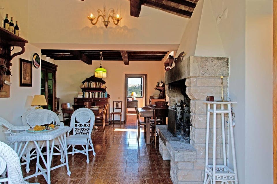 second fireplace and living room