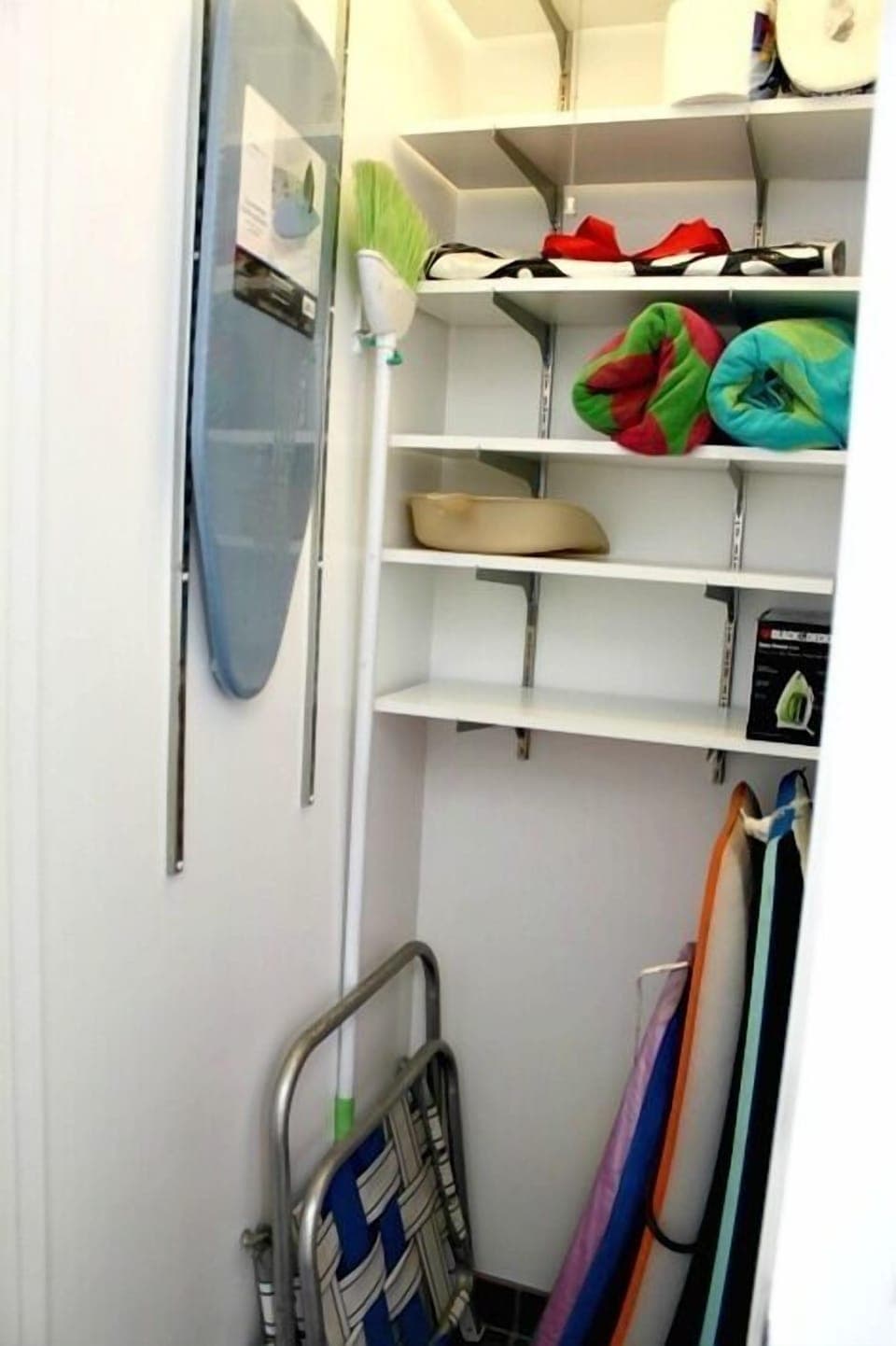 Your own personal storage room can be found in the laundry room.
Storage area contains boogie boards, beach chairs and umbrella.


You have a personal storage area