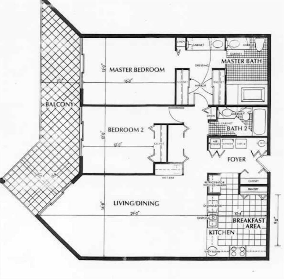 2 Bedroom Floor Plan