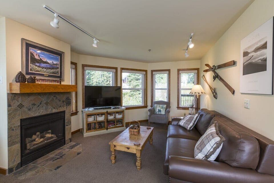 Wrap around living room.