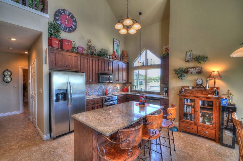 Our kitchen is fully equipped to prepare a big family meal
