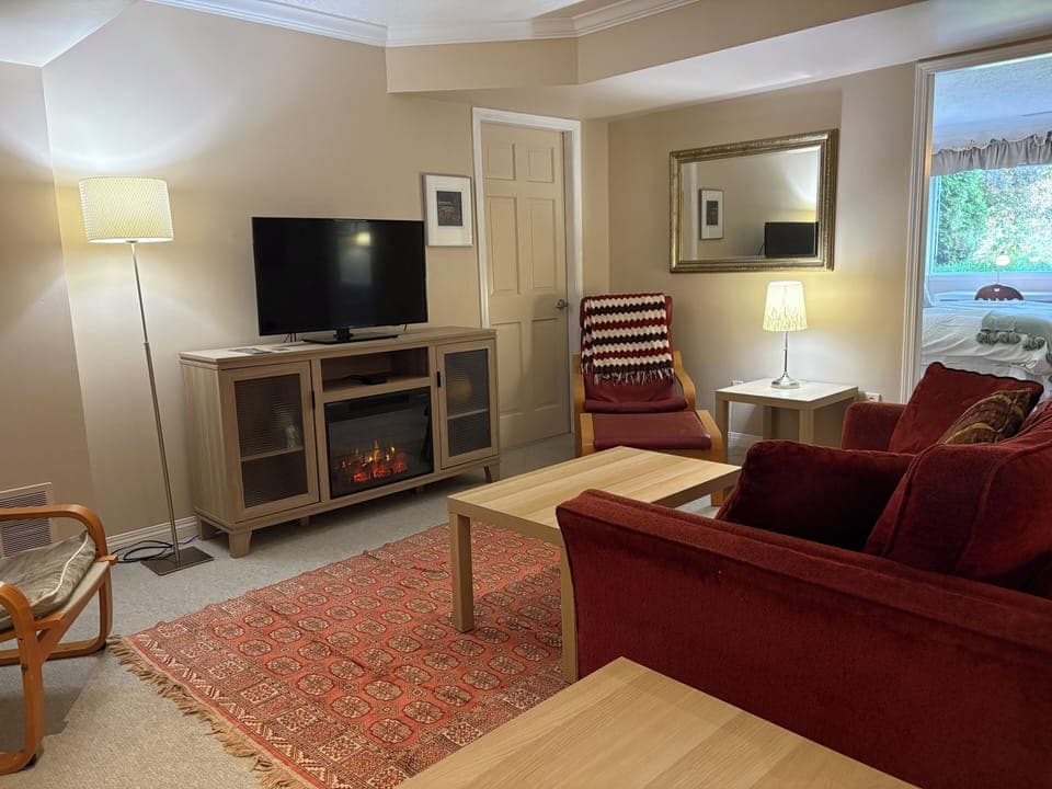 Spacious and comfortable Fireplace.  