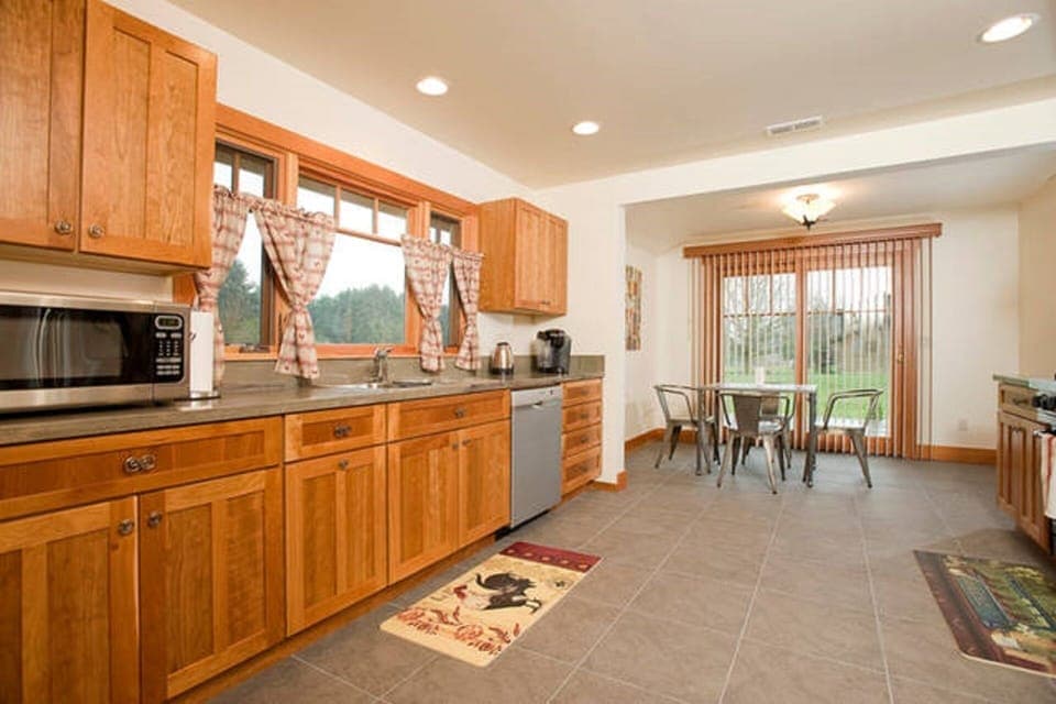 The sink side of the kitchen.