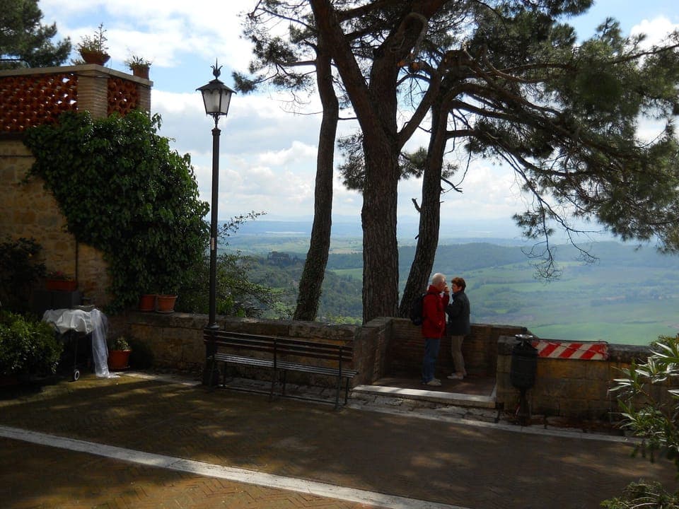 view from terrace/piazza a few steps from the front door - photo in late autumn