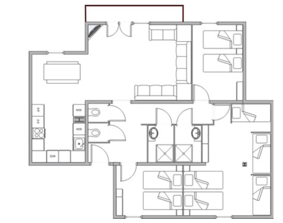 Layout of apartment 