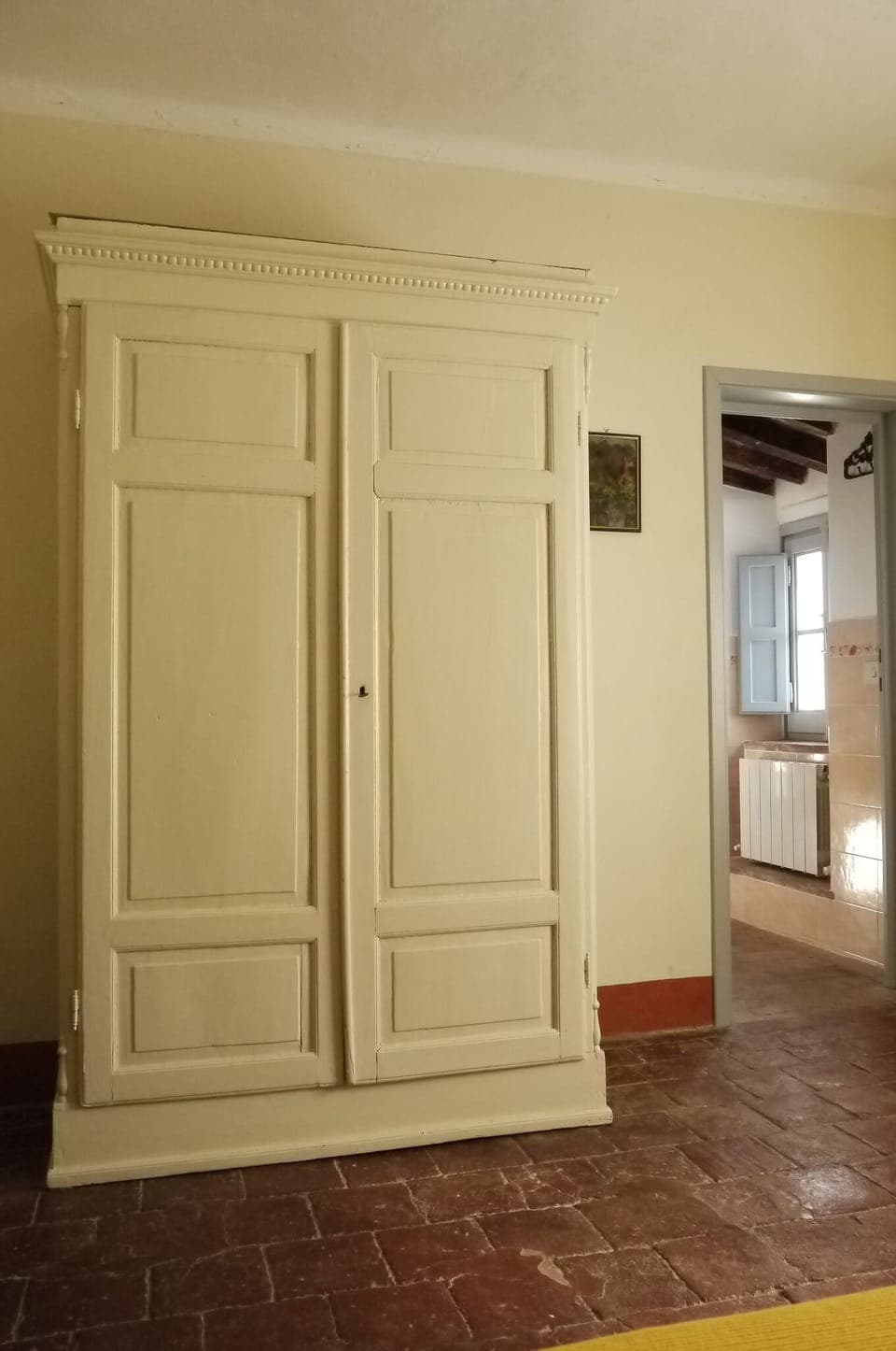 In the double bedroom.