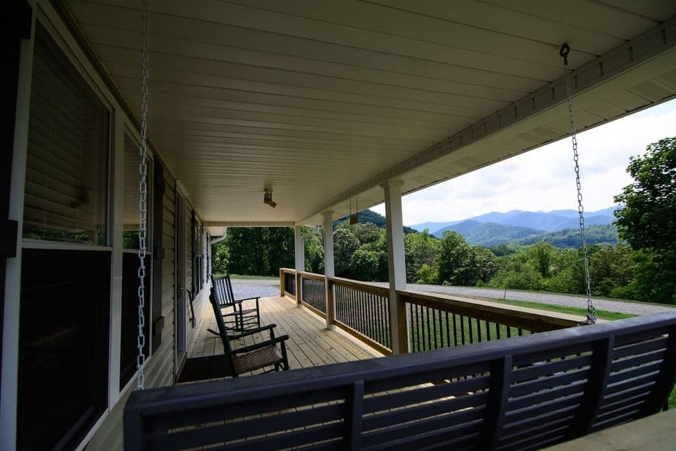 Lazy front porch with breathtaking view
