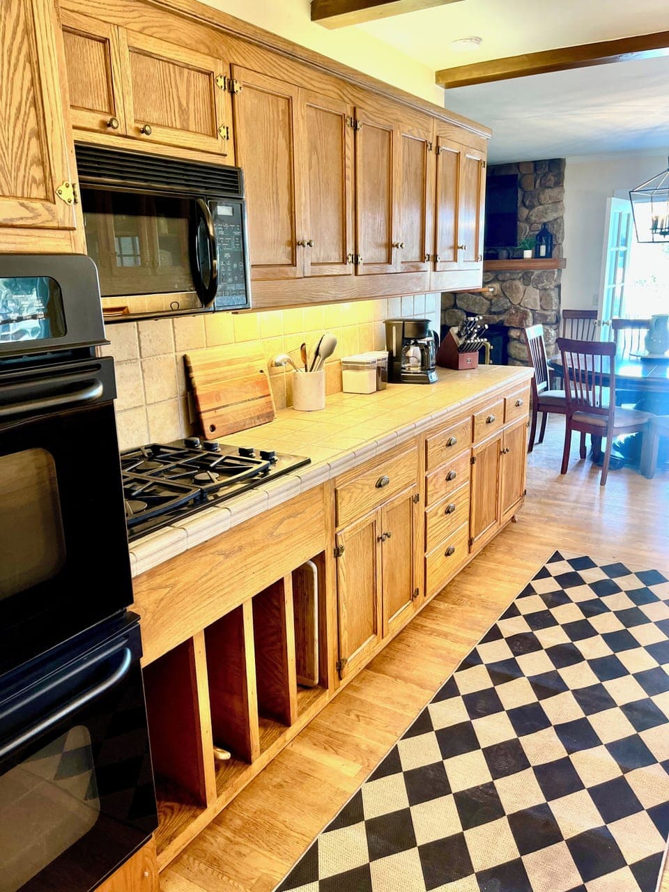 Classic farmhouse kitchen. The refrigerator is in the adjacent mudroom. 