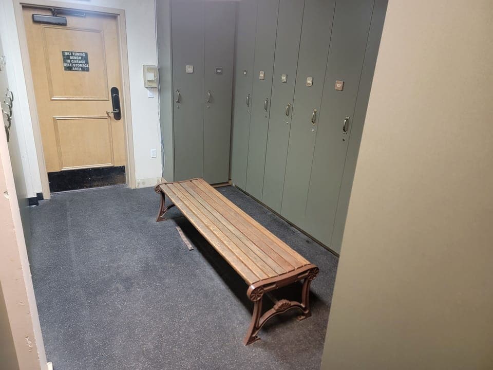 Your own locker in the ski locker room, holds 4 sets of skis or snowboards.