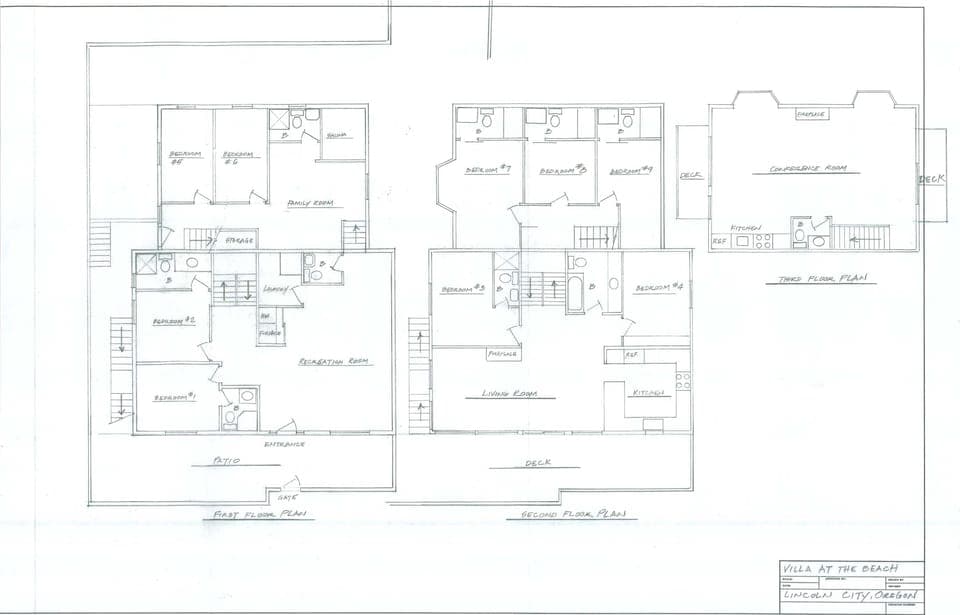 Schematics of the Villa's floor plan