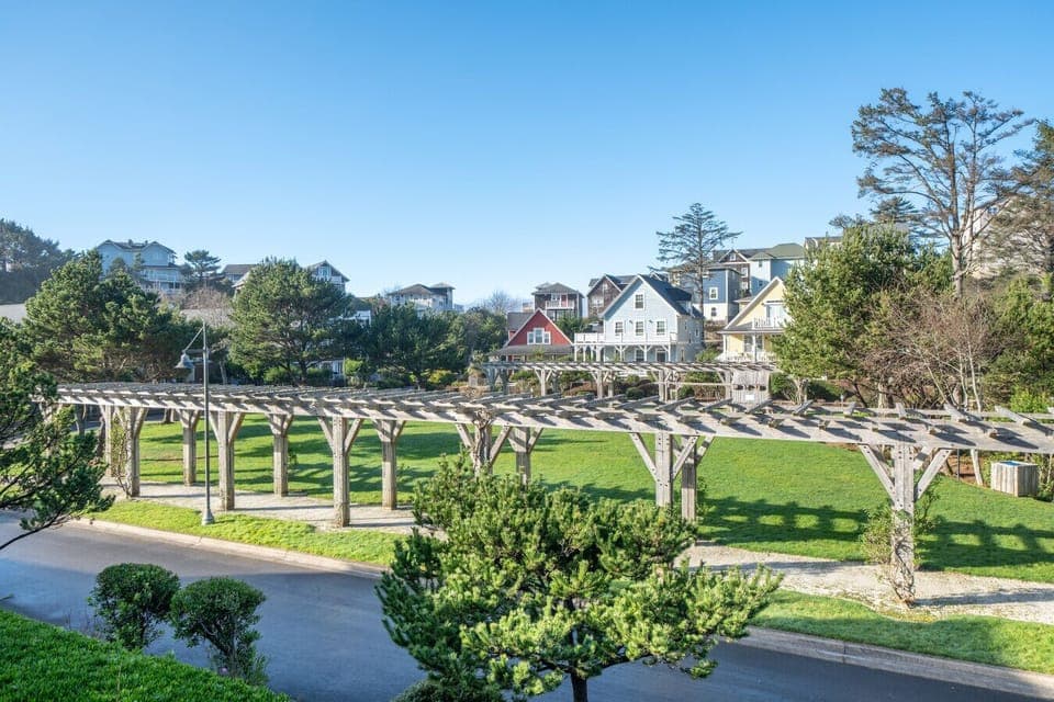 The view from the front porch.  Perfect perch to watch the young ones at the park.