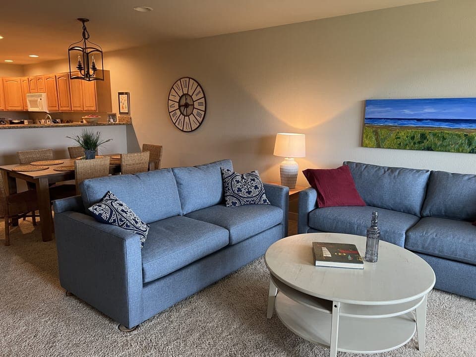 Living room and dining area