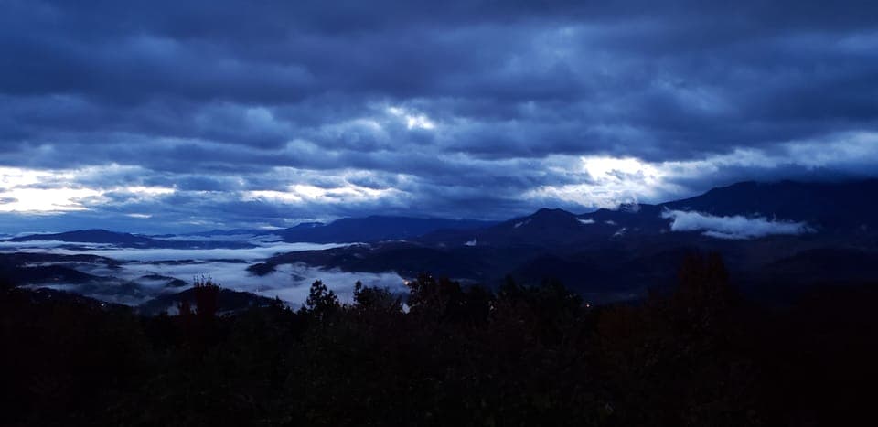 sunrise from outside condo