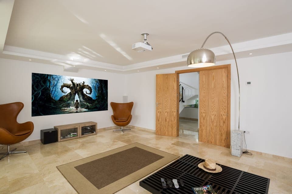 Home cinema 5.1 dolby digital pioneer, cornered speakers, velodyne subwoofer