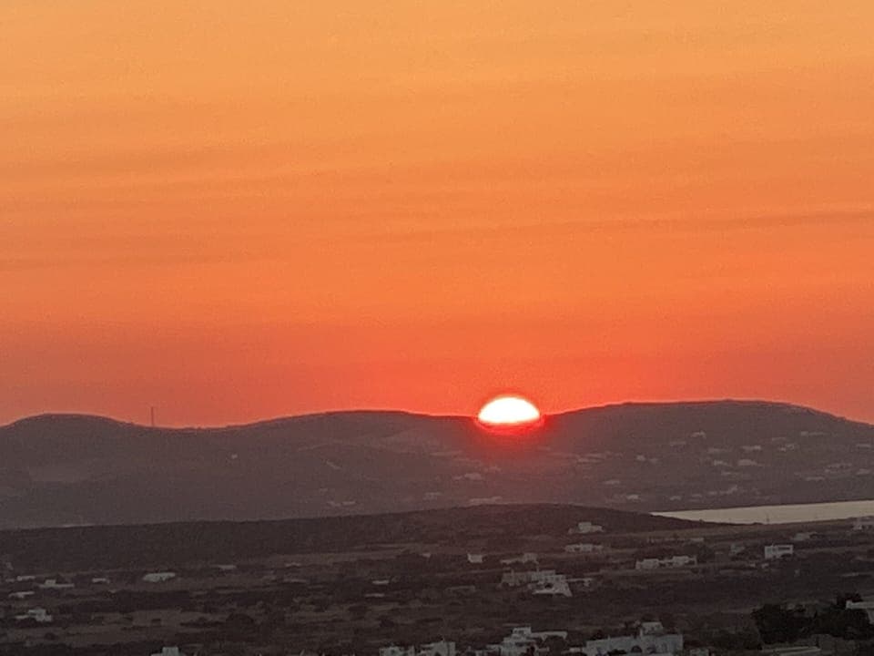 Sunset view from dinner table 