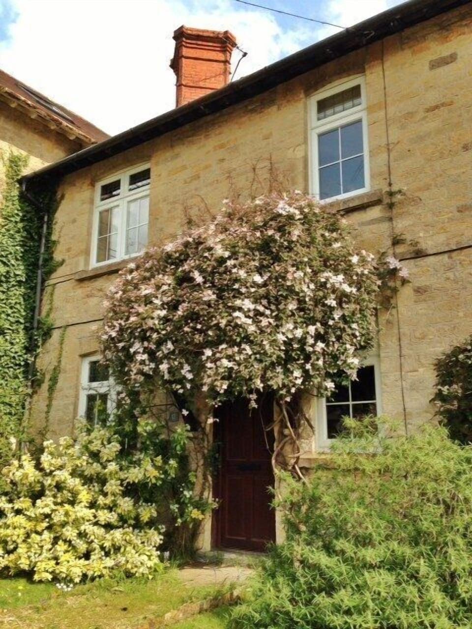 The front of the cottage