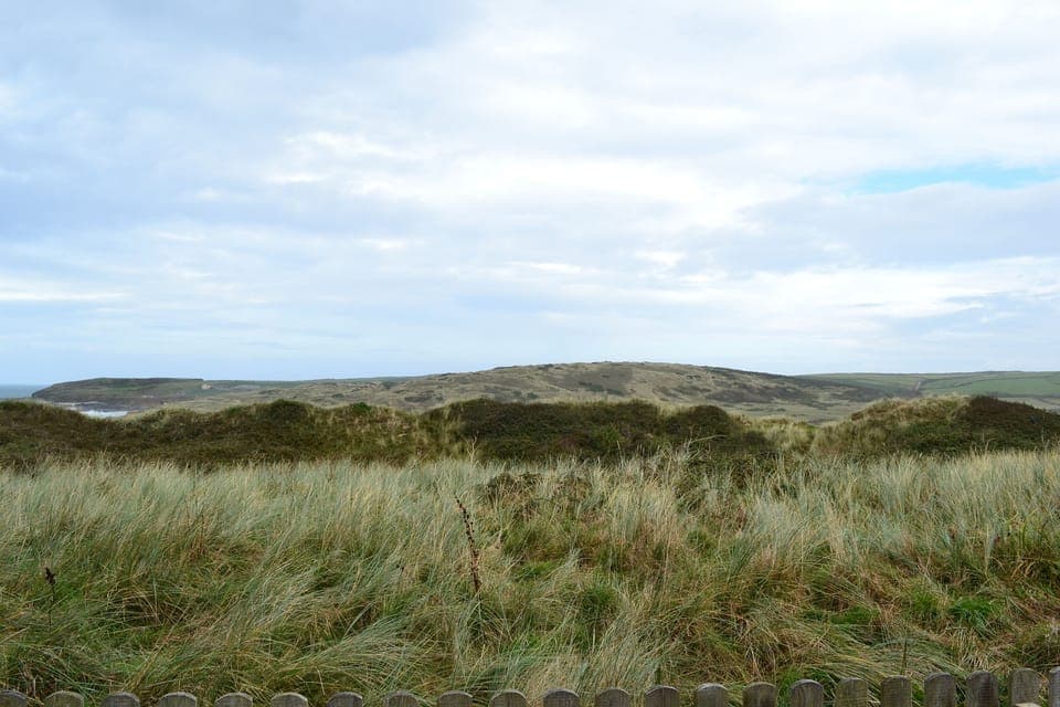 Views over Natural Trust land from garden