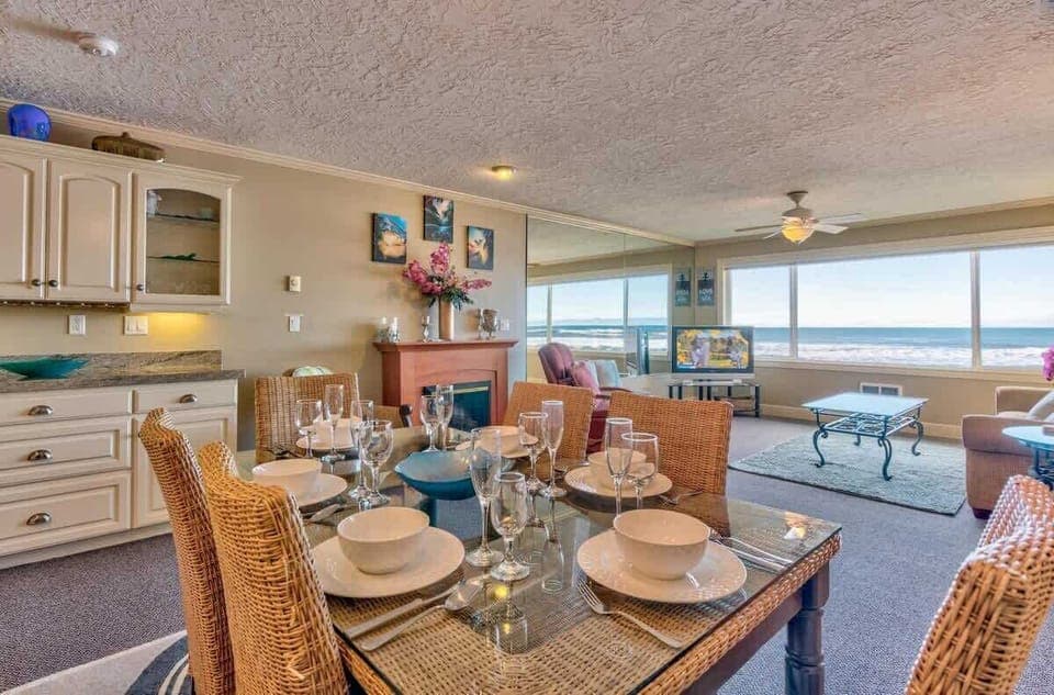 Our dining table seats 6