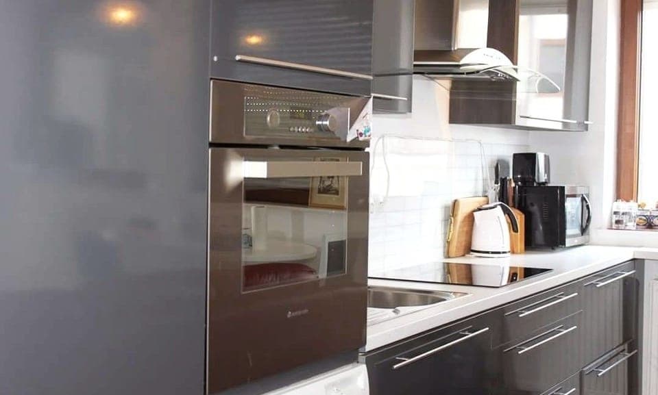 Apartment, 1 Bedroom, Non Smoking, City View | Private kitchen | Full-size fridge, microwave, oven, stovetop