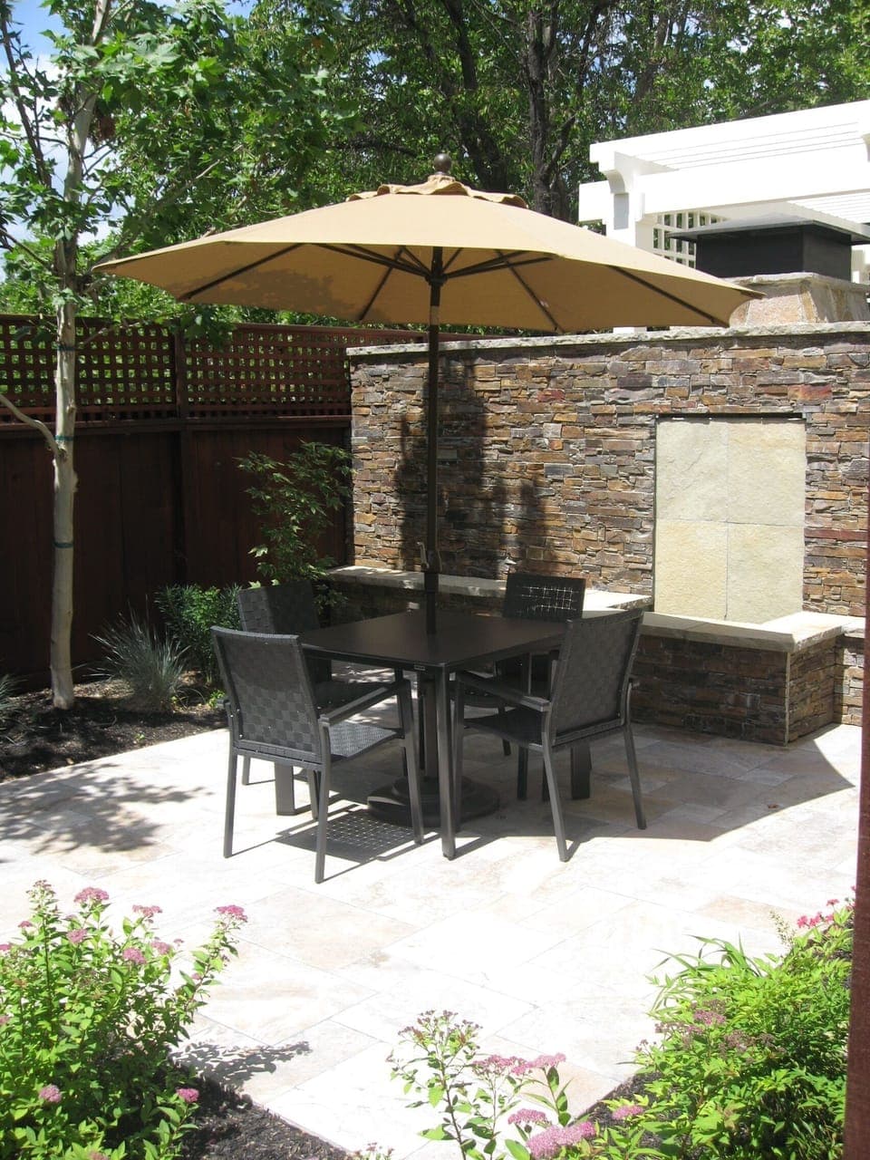 Patio and Fountain
