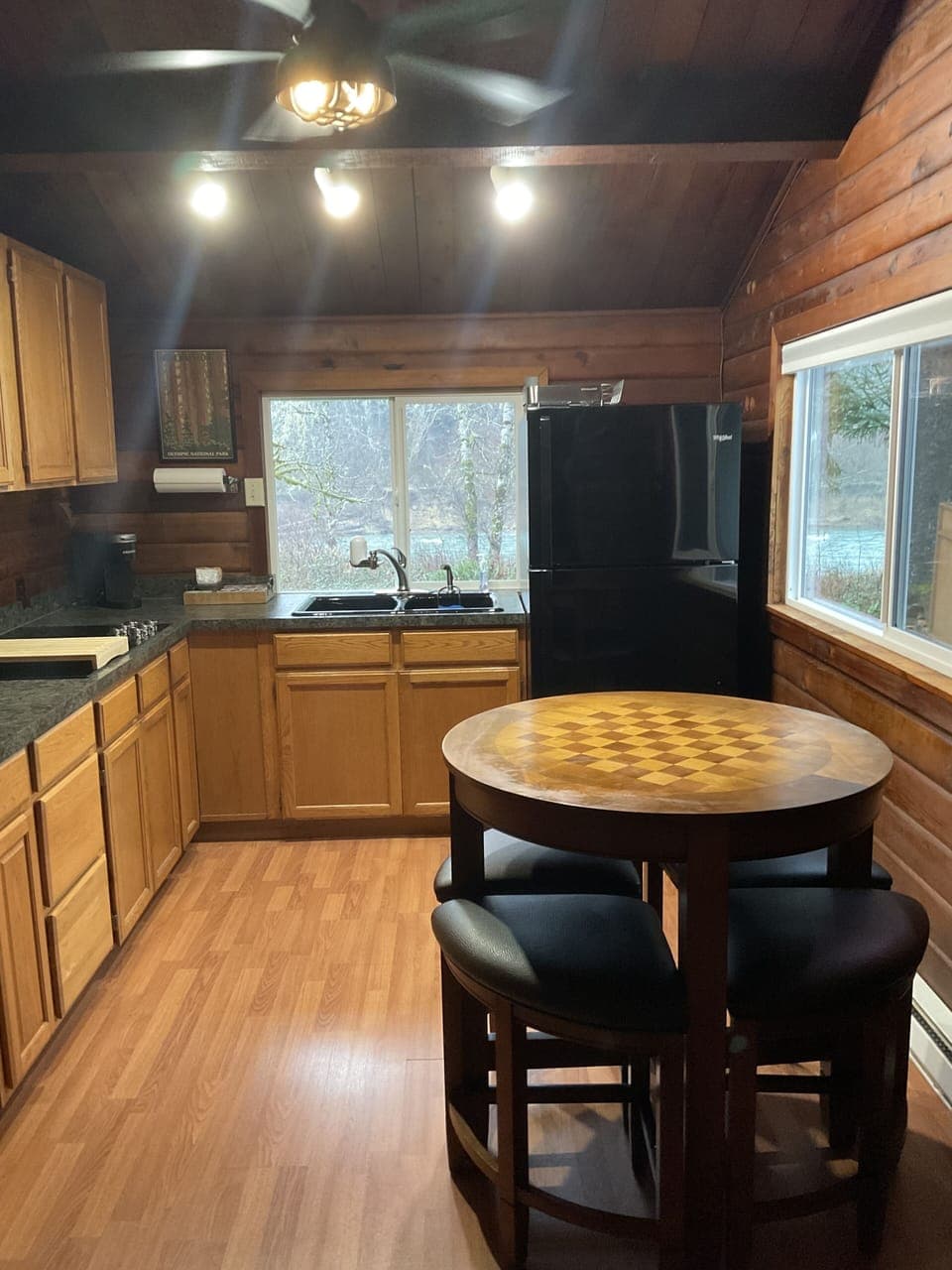 Nice view of the river from the kitchen window.