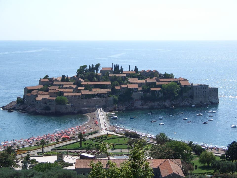 Picturesque Sveti Stefan south of Budva - only ~€1000 per night to stay!