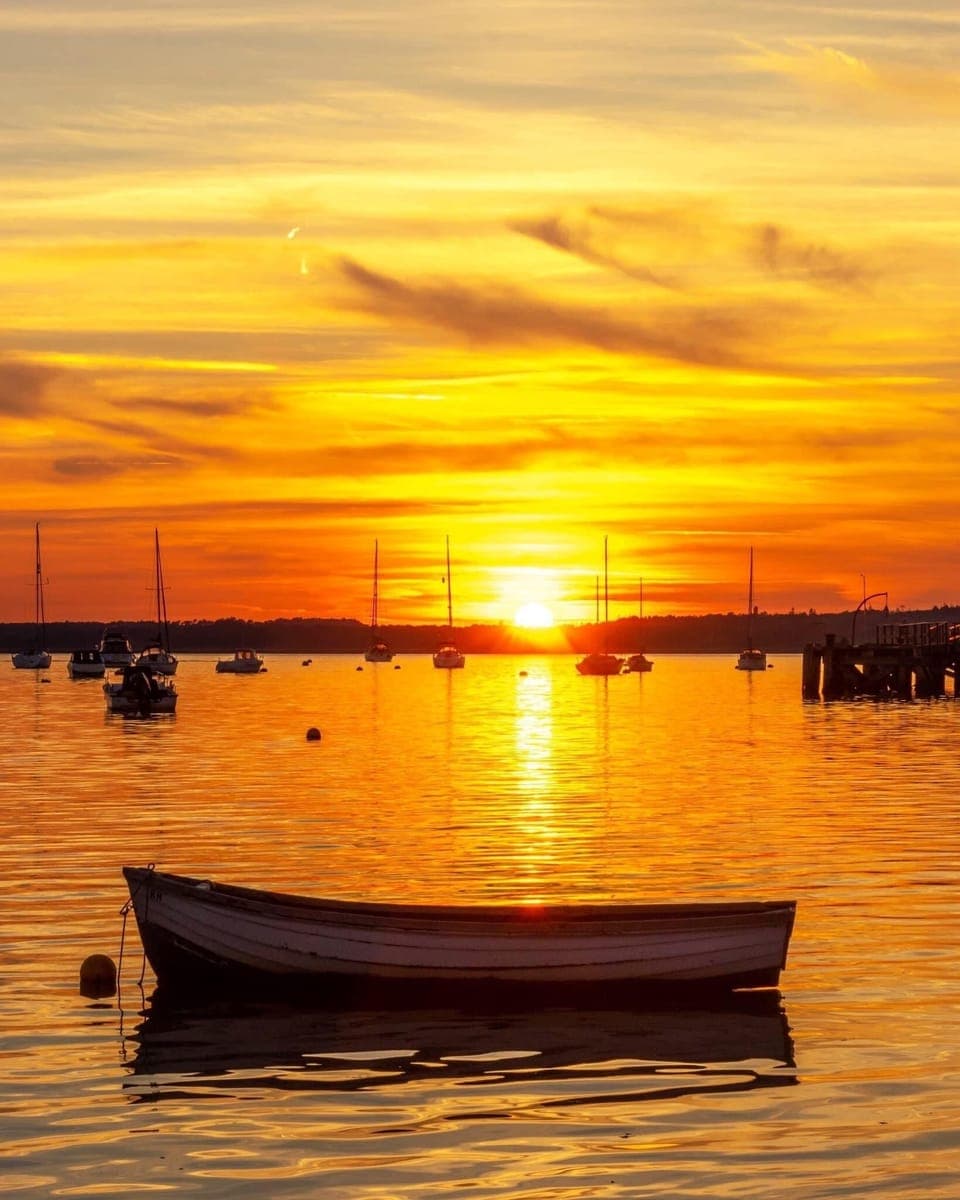 Beautiful sunsets over the harbour