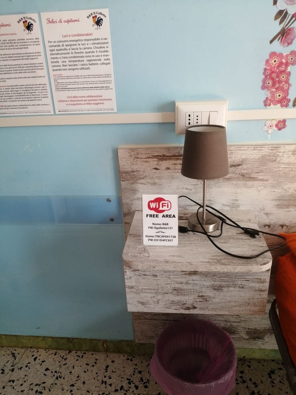 Down comforters, desk, free WiFi, bed sheets