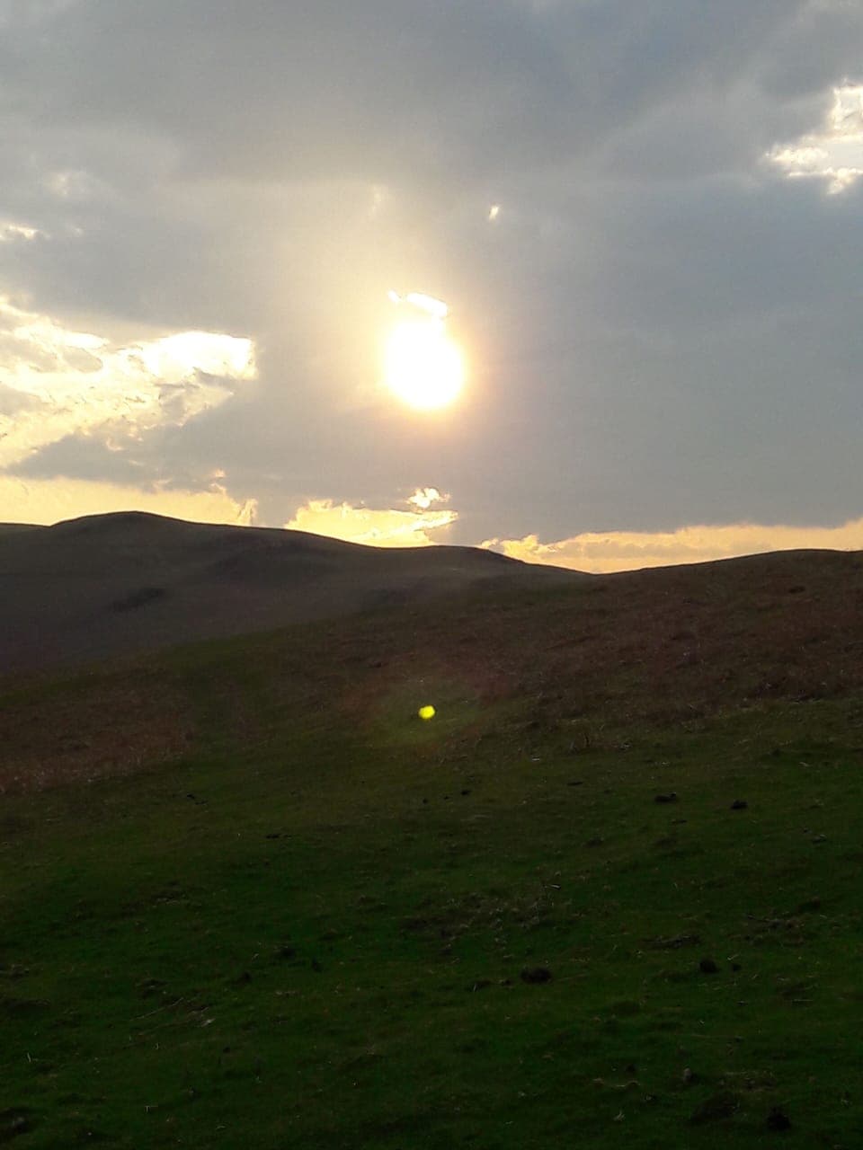 Sunset: the hills above the Barn Annexe