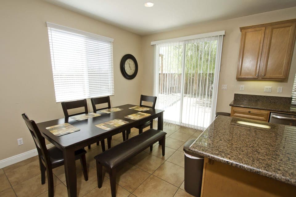 Second dining in addition to the formal dining for enjoying meals in large group