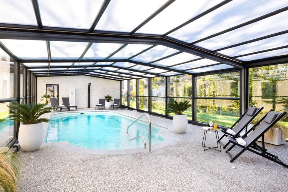 Outdoor pool, open 10:30 AM to 8:00 PM, sun loungers