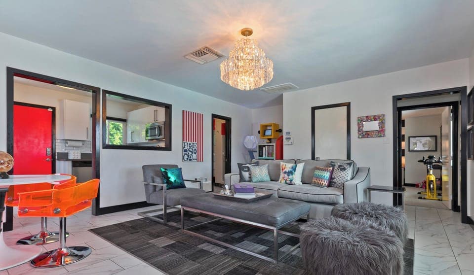 Living room view from front entrance.