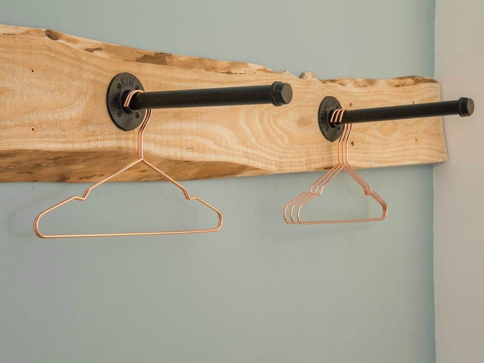 Luxurious copper hangers | The Pendre Longbarn, Pont-Rhyd-y-Groes, near Ystrad Meurig
