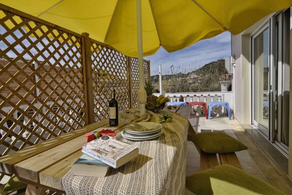 Katoi Apartment  1 in Agios  Georgios  Pagoi outdoor dining area
