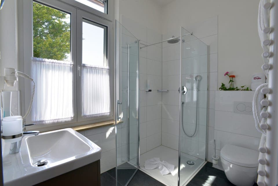 Superior Double Room | Bathroom | Shower, free toiletries, hair dryer, towels