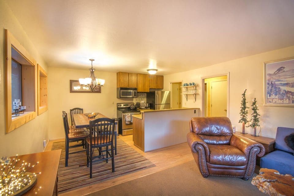 View from living room towards dining/kitchen
