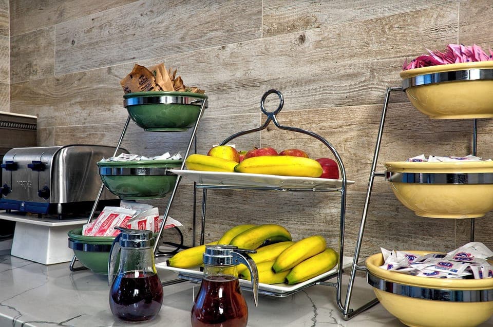 Free daily self-serve breakfast