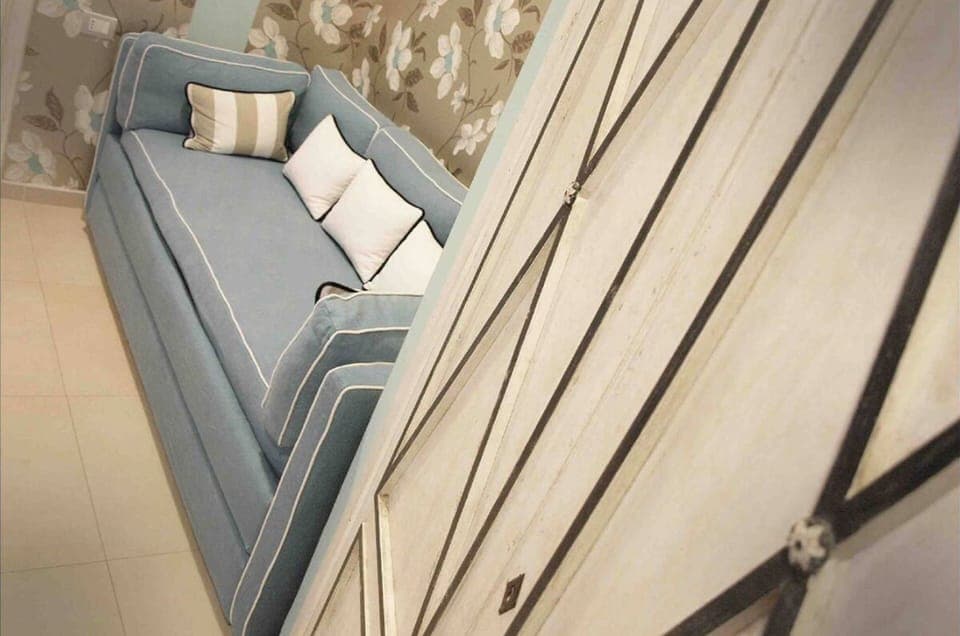 Junior Quadruple Room, Garden View (Dependance, Separate Building) | Living area | 28-inch flat-screen TV with satellite channels, TV