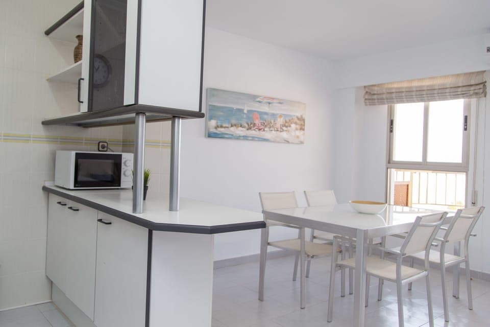 Apartment, 2 Bedrooms, Sea View | Private kitchen | Full-size fridge, microwave, oven, stovetop