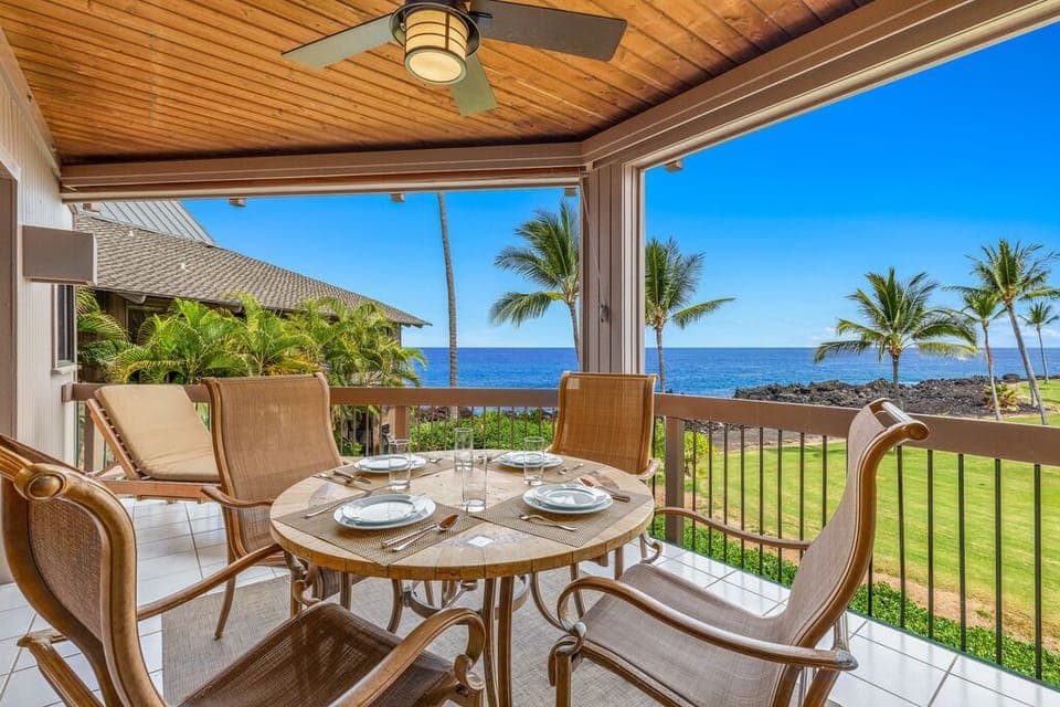 Lanai and View from Condo 1603, Kanaloa At Kona