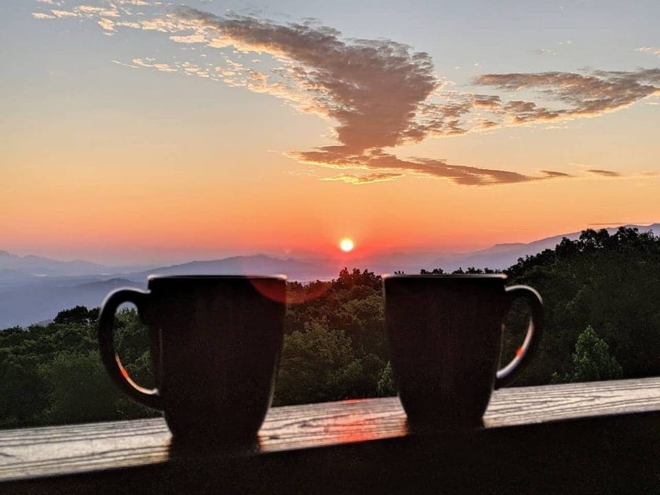 Enjoying Morning Sunrise from balcony - picture by Guest Gita
