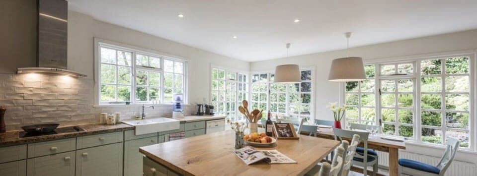 The large family friendly kitchen.