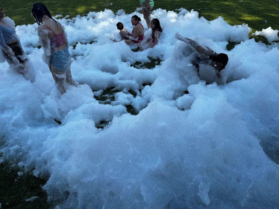 Outdoor banquet area